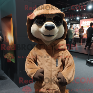 Mascot character of a Brown...