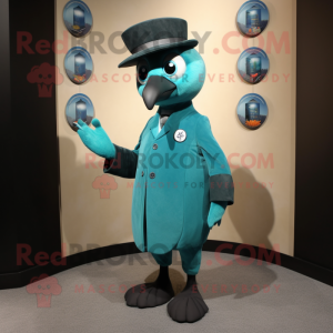 Teal Crow mascotte kostuum...