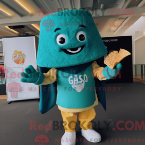 Maskottchenfigur eines Cyan...