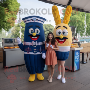 Navy pommes frites maskot...