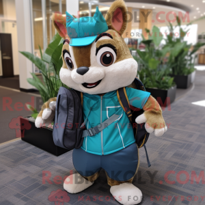 Mascot character of a Teal...