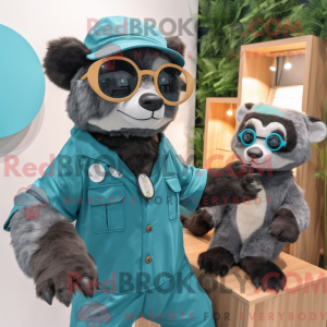 Mascot character of a Teal...