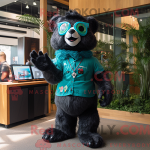 Mascot character of a Teal...