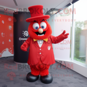 nan Goulash mascot costume character dressed with a Suit and Hairpins