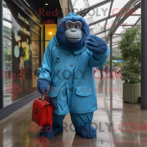 Maskottchen eines blauen...