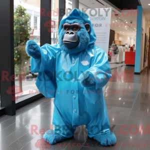 Maskottchen eines blauen...