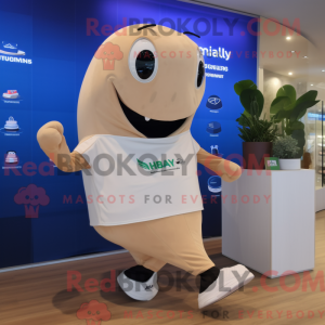 Mascot character of a Tan...