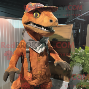 Maskotfigur af en Rust...