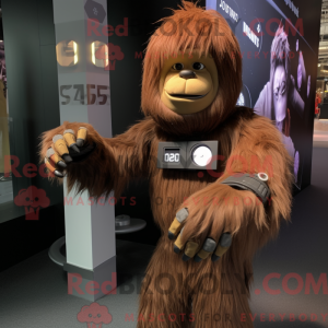 Mascot character of a Brown...