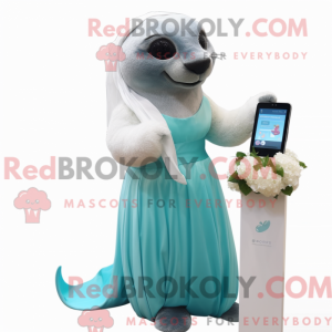 Mascot character of a Teal...