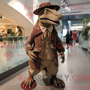 Mascot character of a Brown...