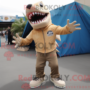 Postava maskota Tan Shark...
