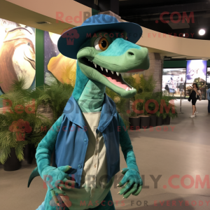 Maskottchen eines Cyan...