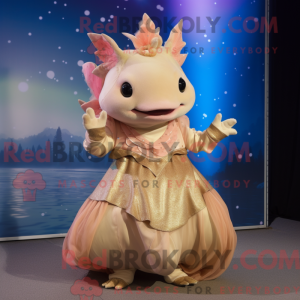 Mascot character of a Tan...