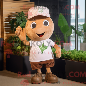 Mascot character of a Brown...