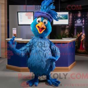 Mascot character of a Blue...