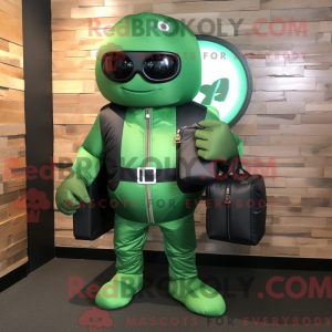 Mascot character of a Green...