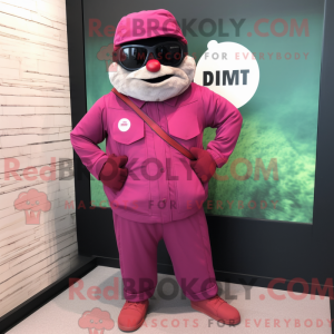 Postava maskota Magenta Dim...