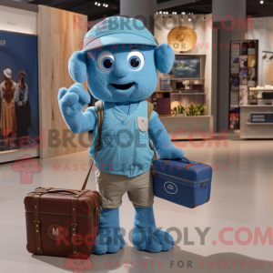 Mascot character of a Blue...