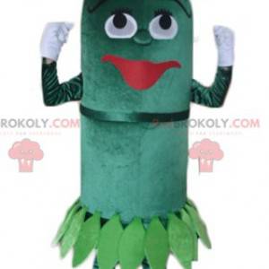 Mascotte de plante de bonhomme ovale tout vert - Redbrokoly.com