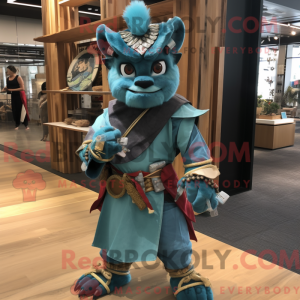 Mascot character of a Teal...