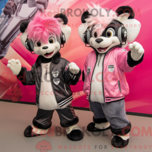 Mascot character of a Pink...