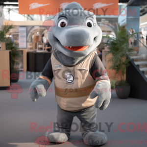 Mascot character of a Gray...