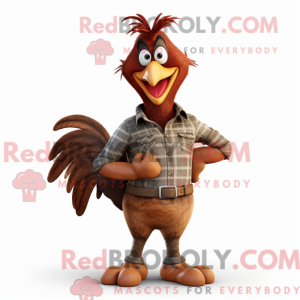 Mascot character of a Brown...