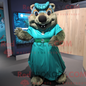 Postava maskota Teal Marmot...