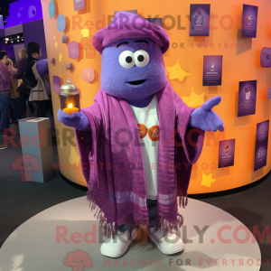 Maskottchen einer violetten...