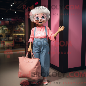 Maskot karakter af en Pink...