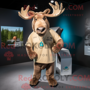 Mascot character of a Tan...