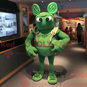 Mascot character of a Green...
