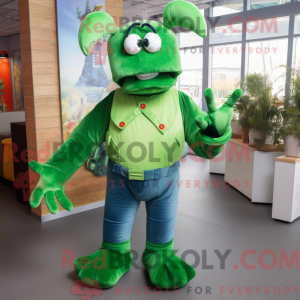 Mascot character of a Green...