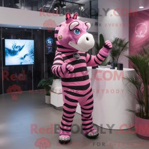 Mascot character of a Pink...