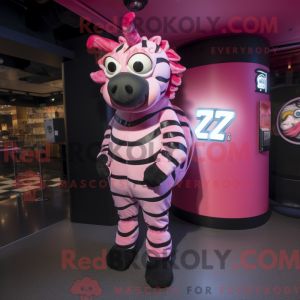 Mascot character of a Pink...