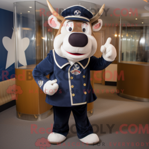 Mascot character of a Navy...