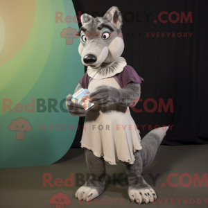 Mascot character of a Gray...