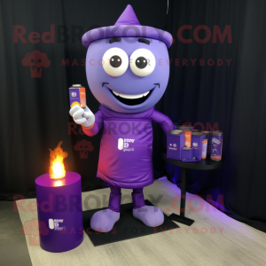 Lila doftljus maskot kostym...