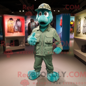 Maskot-karakter af en Teal...