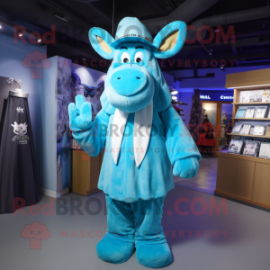 Sky Blue Moose maskot...