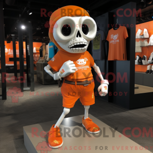 Maskotkarakter af en orange...