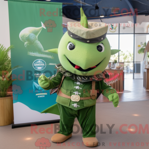 Mascot character of a Green...