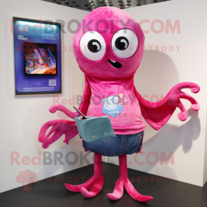 Magenta Squid mascotte...