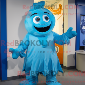 Mascot character of a Cyan...