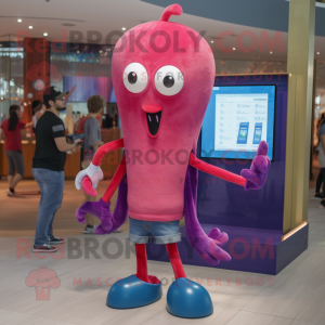 Magenta Squid mascotte...