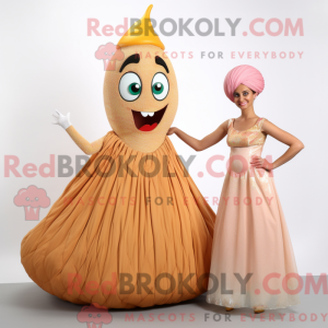 Mascot character of a Tan...