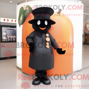 Maskot karakter af en sort...