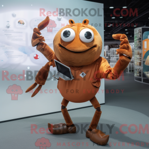Mascot character of a Brown...