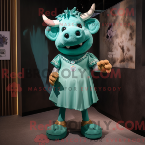 Postava maskota Teal Bull...